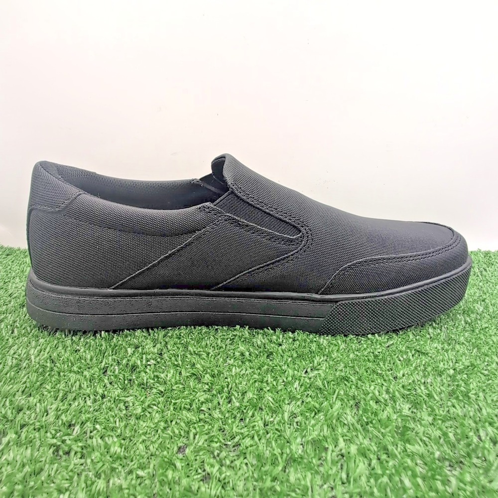 Dr Schollls Valium Shoes Mens 11 M Work Sneakers Flat Black Fabric Slip On - Picture 8 of 11